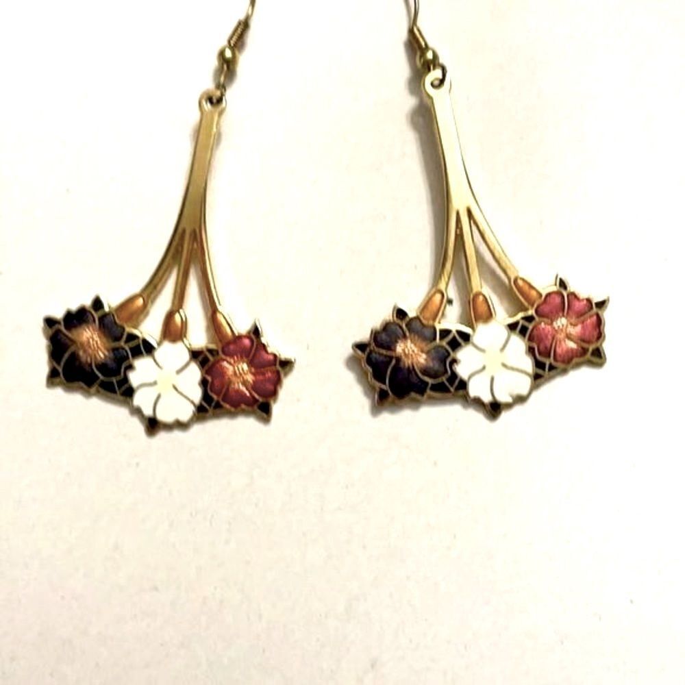 Vintage Floral Earrings 